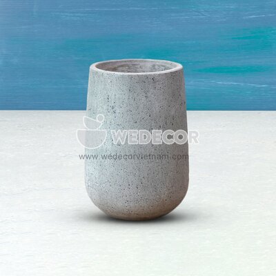 Chậu hình giọt nước trơn | Màu tự nhiên 25x35 cm