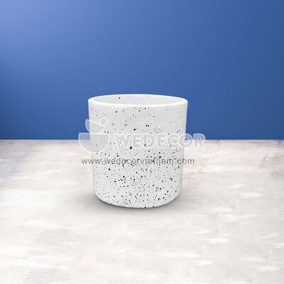 Chậu trụ để bàn thạch cao | TDANG | Sơn màu trắng 11x11 cm