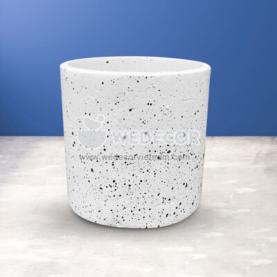 Chậu trụ để bàn thạch cao | TDANG | Sơn màu trắng 17x17 cm