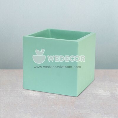 Chậu để bàn thạch cao hình vuông | TDANG | Màu xanh mint