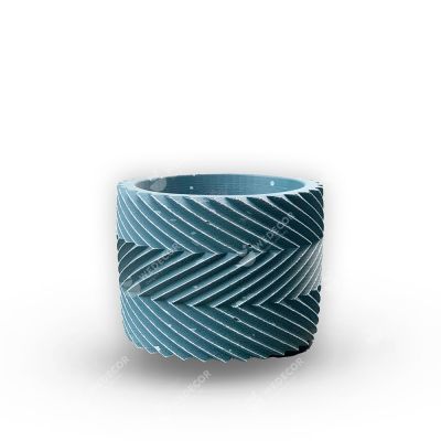 Chậu để bàn mini Origami | Wax màu xanh cổ vịt 11x8 cm