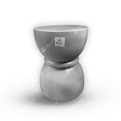 Đôn xi măng tròn hình quân cờ | Màu xám khói 35x45 cm