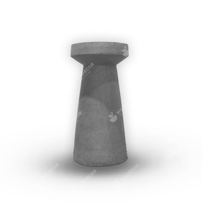 Đôn xi măng trơn dáng cao | Màu tự nhiên 30x65 cm